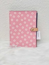 NWT Coach Notebook With Pink Floral Print CFA42 In Gold/Pink Multi