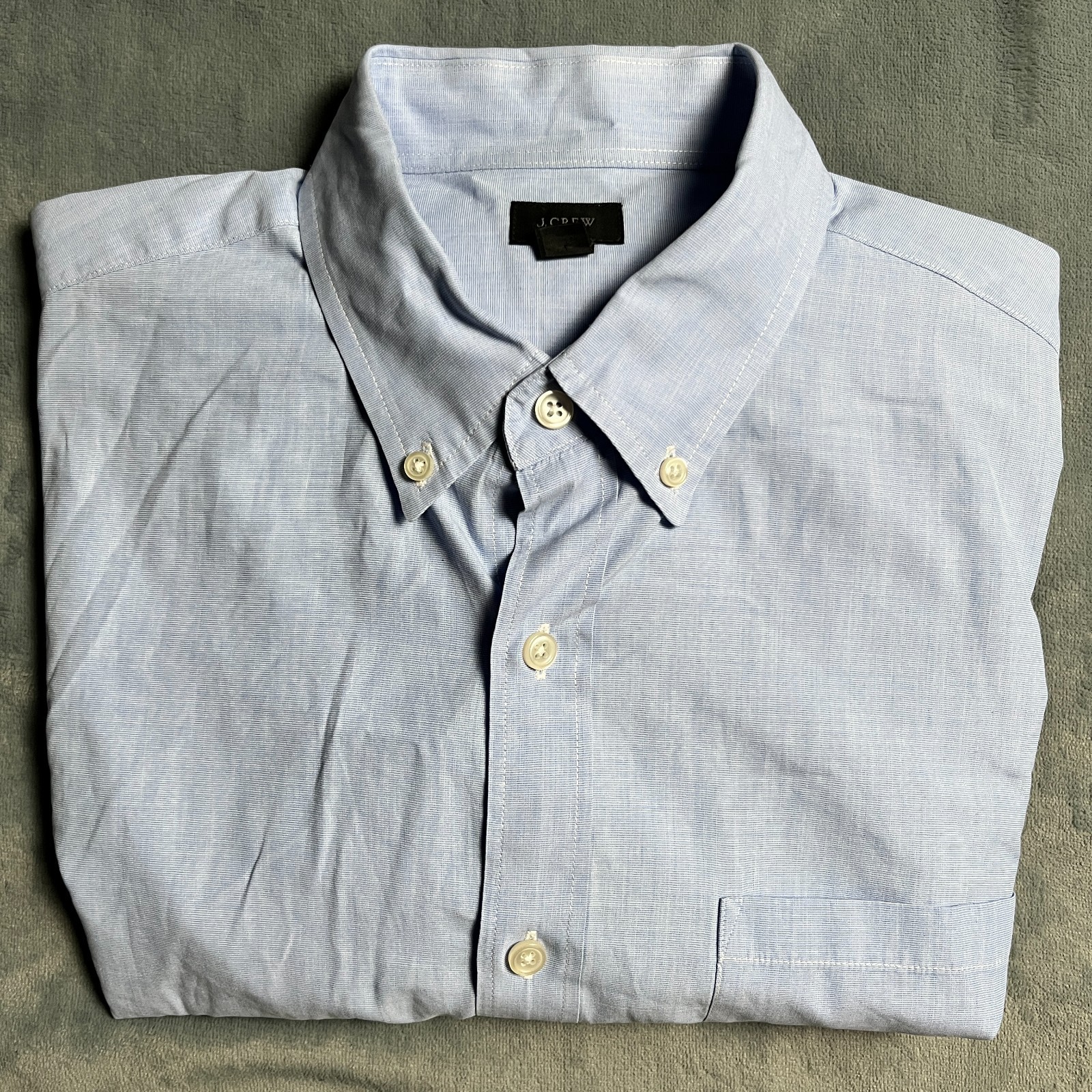 J. Crew Men's Dress Shirts Men's Medium Light Blue Long Sleeve Straight