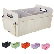 Trunk Organizer For Suv Sedan,Car Organizers and Storage, Large 70L Beige