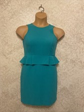 Loft Women's Peplum Ruffle Dress. Seafoam Green. Size Zero Petite