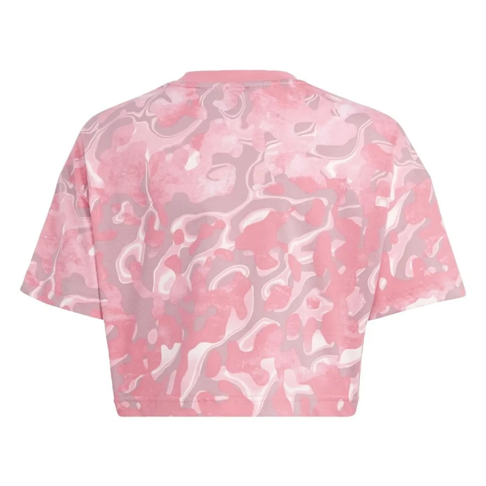 adidas Girls Future Icons Camouflage T-shirt - Pink - Ages11-15yrs (RRP £23) - Image 3 of 4