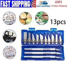 13pcs Aluminum Alloy Carving Knife Set Including Cutter Paper Knife Scissors