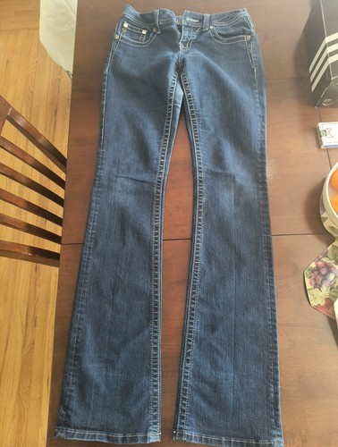 Miss Me Jeans Women’s Easy Boot Cut Size 27 Blue Denim Embellished - Picture 4 of 14