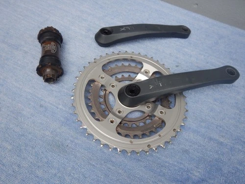 Simano XTR FC-M950 Triple Vintage Mountain Bike 175 Cranks Crankset w/BB