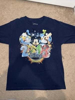 Disney Florida Youth XL 14/16 2018 Celebration Mickey Goofy Donald Pluto T-Shirt
