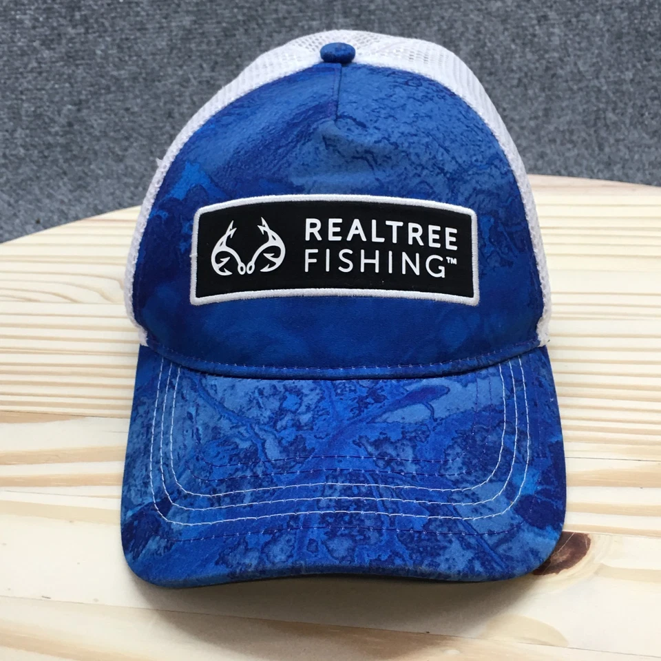 Gorra de béisbol Realtree para pesca al aire libre para hombre azul S-M malla bordado logotipo Foto 3 de 4