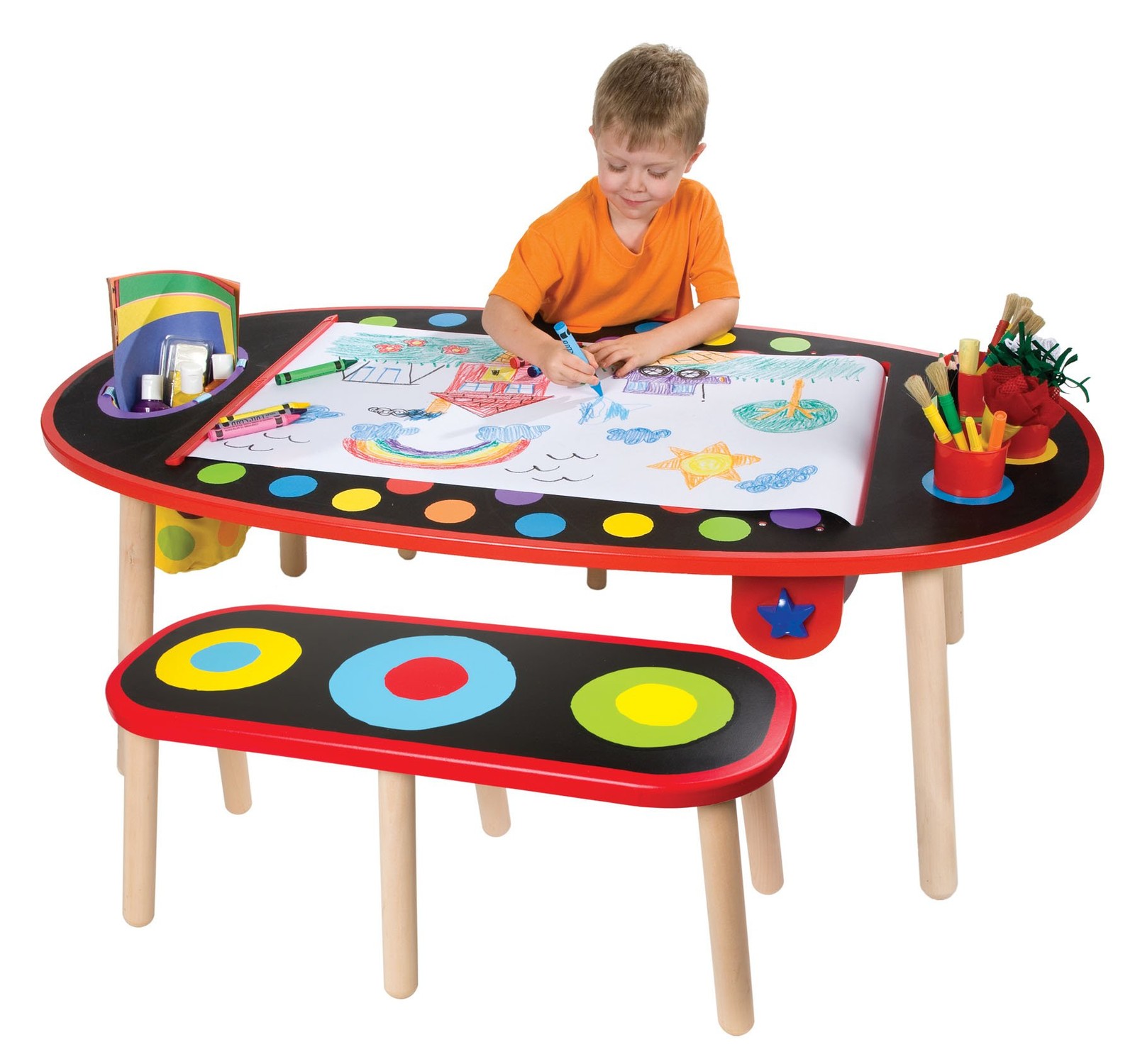 Super Art Table With Paper Roll Kids Art Supplies