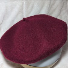 French Beret Burgundy 100 Wool Felt Women's Artist hat Classic vintage Style