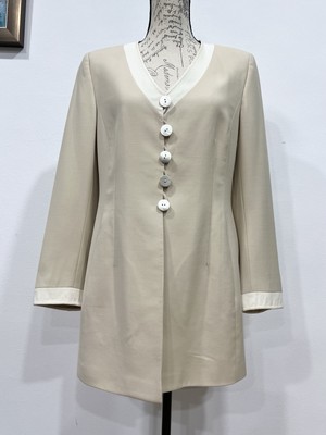 Akris Switzerland Blazer Dress 100% Wool Size 12 Long Sleeve Vintage