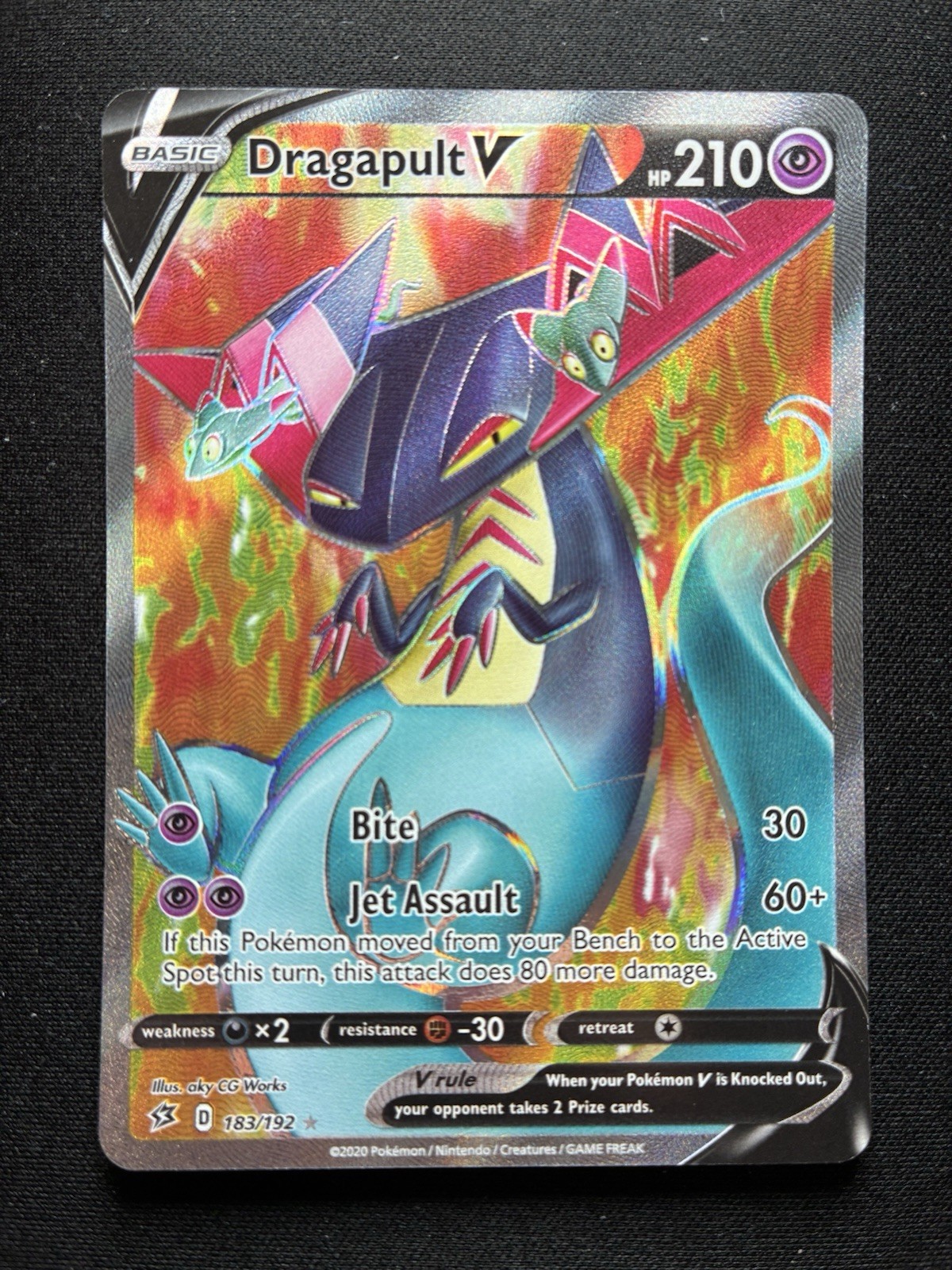 Pokemon: Dragapult V 183/192 Full Art Ultra Rare Rebel Clash