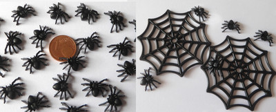 Spinne Netz Halloween Grusel Kaufladen Puppenstube Miniatur