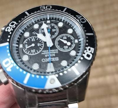 中古品 セイコー プロスペックス SSC017 ソーラー クロノグラフ 腕時計 Seiko Prospex Men's Black Watch - SSC017 for sale online | eBay