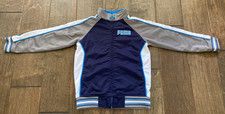 PUMA boys track jacket - blue/gray - size 4