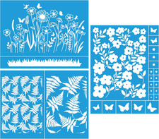 , 3Pcs, Florals, Flower, Silk Screen Stencils, Reusable Silk Screen Stencils, wi