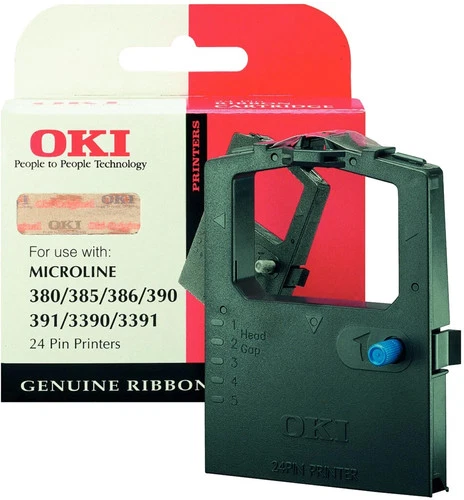 1 bis 10x OKI Farbband für OKI ML380/ML385/ML390, Nylon, schwarz BIS 27% RABATT