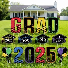 2026 graduation yard signs class of 2026 - 14 Pieces  Congrats Grad 2026 Gradua