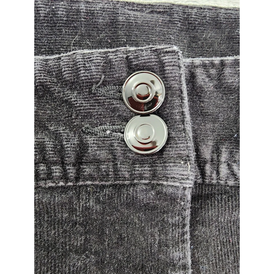 Calça de veludo Style&Co cintura alta perna alargada elástica tamanho 14 preta bootcut casual - Imagem 3 de 4