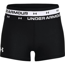 Under Armour L5101 Girls' Black HeatGear Armour Shorty Athletic Shorts Size L