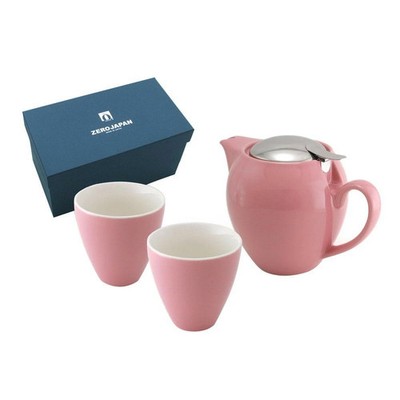 ZERO JAPAN Universal Teapot for 4 people + Tall Teacups x 2 ZG-004 ROS (Rose)
