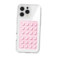  Anteel MAX Silicone Suction Phone Case Adhesive Mount, Upgraded Light Pink