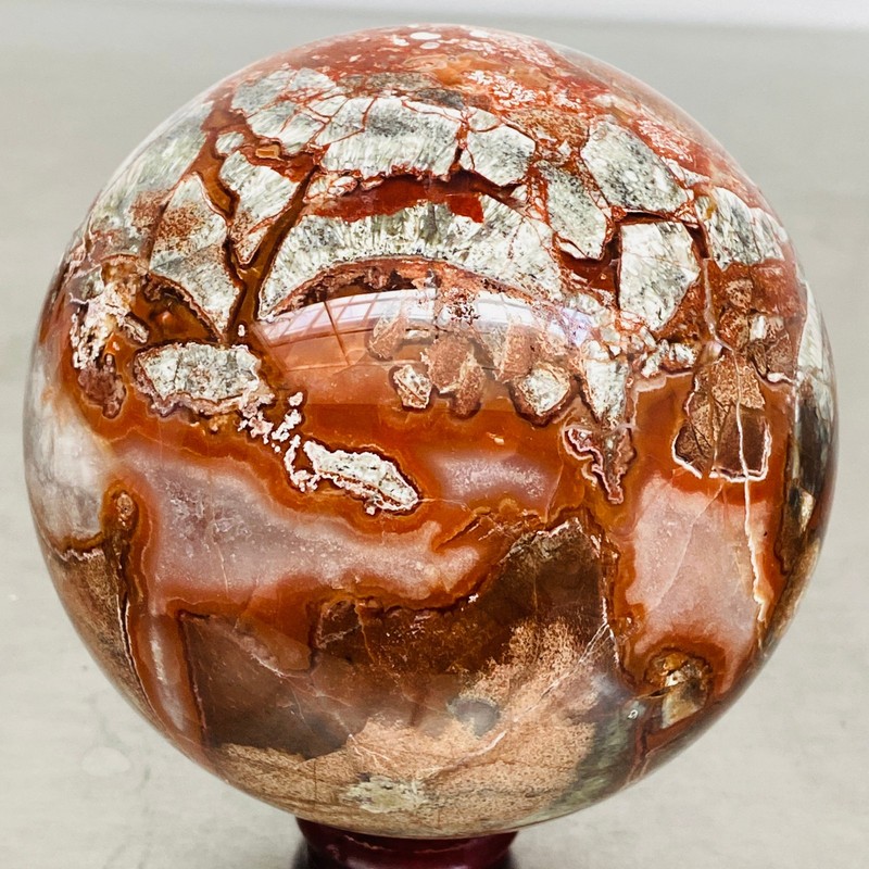 Natural Money agate Crystal Sphere Ball healing 1560G