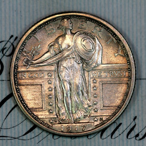 * 1917-D T1 FH * SOLID+ GEM BU MS STANDING LIBERTY QUARTER * FROM COLLECTION