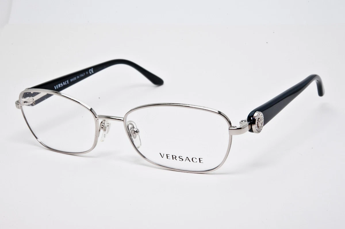 Versace 3107-B Tortoise Crystal Eyeglass Frames 52-16-135 Italy Versace MOD 3091-B GB1 Black Crystals Eyeglasses Frames 51  main image 2