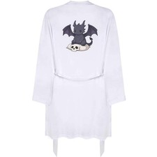 Kleiner Morgenmantel/Kleid "Chibi Drache auf Totenkopfkissen" für Erwachsene (RO00132982)