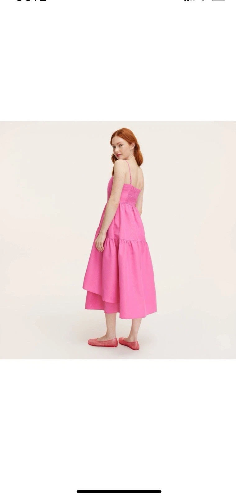 Abito donna tubino midi a strati con volant kate spade taglia M