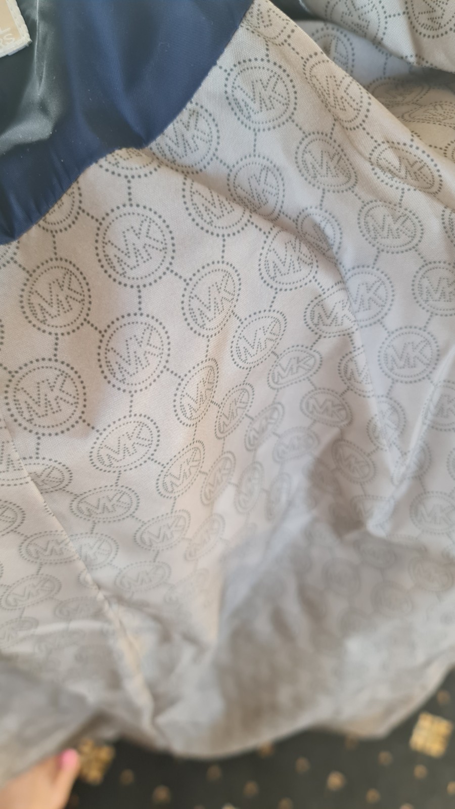 Michael Kors Ladies Quilted Jacket BNWOT Navy Size L thumbnail 4