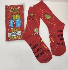 McDonalds 2025 Grinch Meal Limited Edition RED Socks Unopened Package