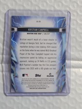 2025 Topps Cosmic Chrome Light Speed Kristian Campbell Refractor RC