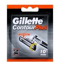 10 x Gillette Contour Plus Cartridges Men's Razor Blades 10 Refills - GILCONPLU