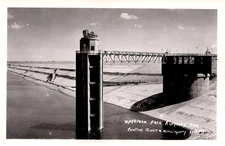 ca 1940 RPPC Real Photo Postcard Kingsley Dam During Construction Ogallala NE