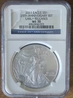 2011 Silver Eagle 25th Anniversary Set NGC MS70 Early Releases Blue Label