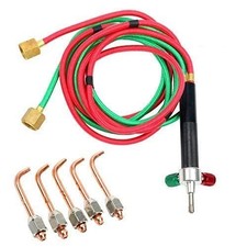 Mini Gas Torch - Jewelry Repair & Construction - 5 Interchangeable Tips - Red...