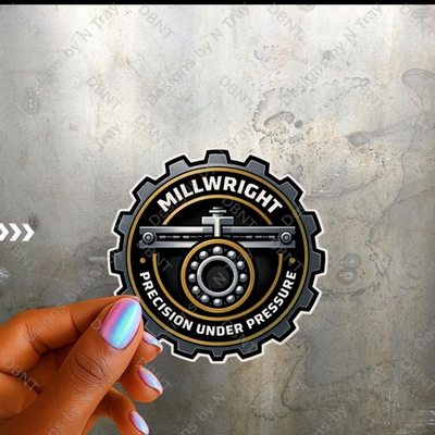 #ad #ad Millwright Precision Under Pressure Sticker UV DTF 3 Inch Trade Decal $4.99