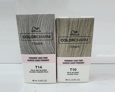 Wella Color Charm Liquid Hair Toner T10 Pale Blonde T14 Pale Ash Blonde Combo