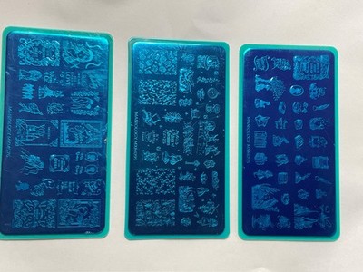 Lot of 3 Maniology Nail Stamping Plates   MXM075 & MXM099 & MXM076   New 