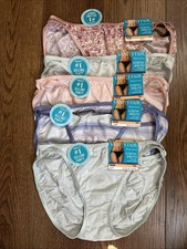 NWT FREE SHIP 5 Size 7 L Vanity Fair Illumination String Bikini Panties 18108