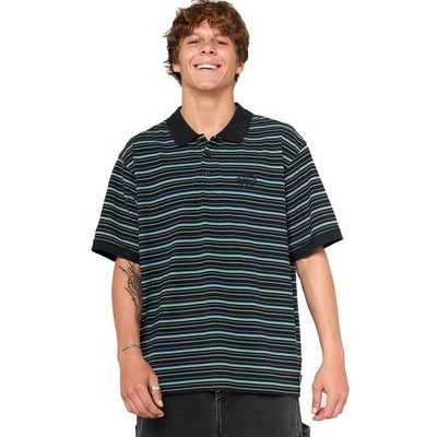Rip Curl Raw Burst Polo T-Shirt - Black