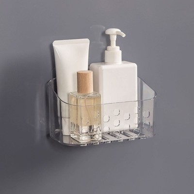 Ettori Duschcaddy, kleiner Korb, Wandmontage Nr. 1, transparent 