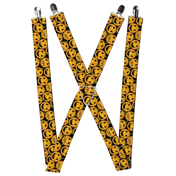 Buckle-Down Suspenders, Jack O Lantern Collage Black 1.5-Inch Wide R (Us Import)-image