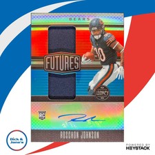 2023 Legacy Roschon Johnson Futures Dual Patch Auto Silver /249 RC Chicago Bears