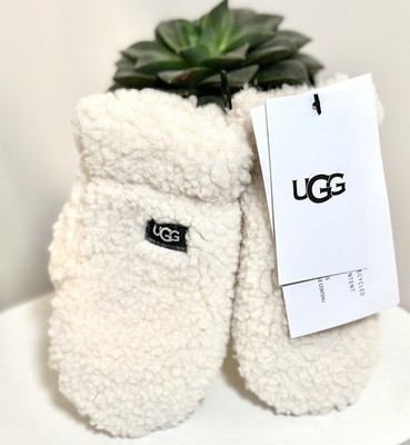 UGGFluff Creme Plüsch Fleece Fäustlinge Handschuhe Nimbus Unisex | Alter 2-4 Jahre