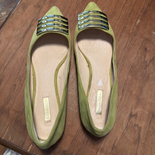 Louise et Cie Green Suede Pointed Toe 39.5