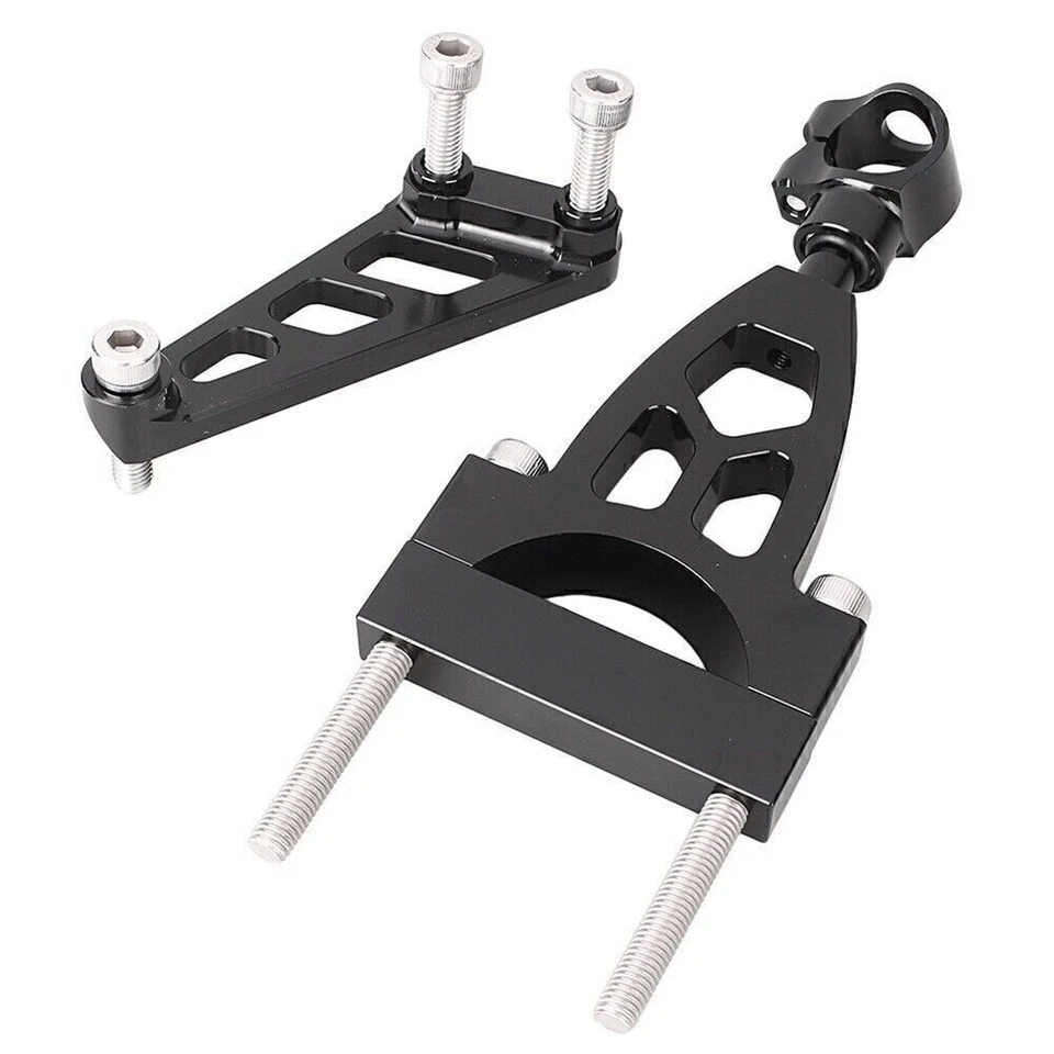 Steering Damper Stabilizer Mount Bracket For Honda CB400 VTEC 99-10 Black Foto 4 de 4