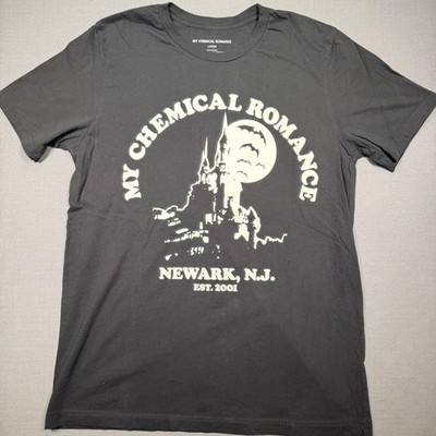 My Chemical Romance Shirt Mens Large Black Newark NJ Castle Graphic Tee T-Shirt