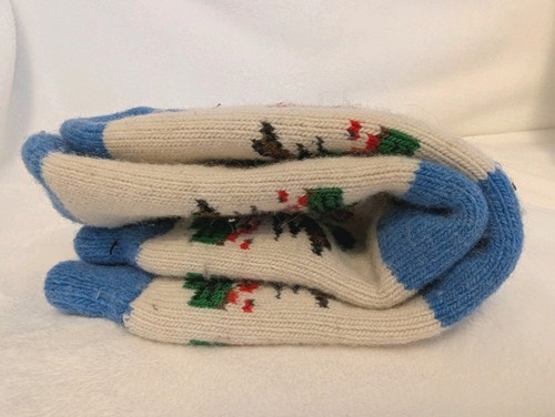 Women's socks, Wool 100%, warm, print Birds, Size 7-8 - Picture 5 of 5