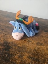 Disney Winnie the Pooh Christmas Holiday Reindeer Eeyore Bean Bag Plush